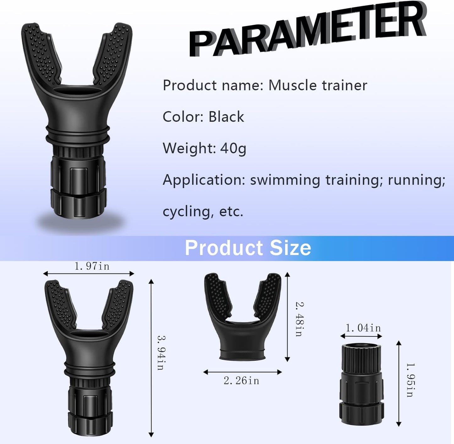 Breathing Trainer with Resistance Adjustable, Portable Breathing Exercise Device for Lungs, Lung Trainer with Excellent Quality Silicone, Improve Breathing Capacity and Endurance