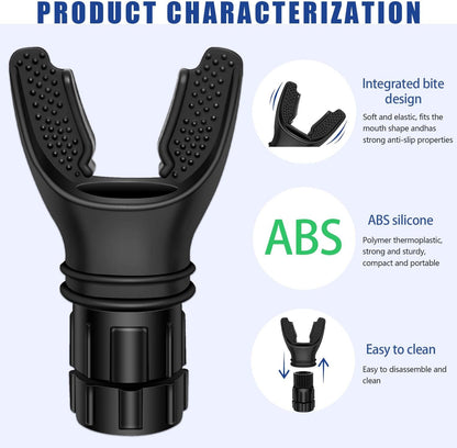 Breathing Trainer with Resistance Adjustable, Portable Breathing Exercise Device for Lungs, Lung Trainer with Excellent Quality Silicone, Improve Breathing Capacity and Endurance